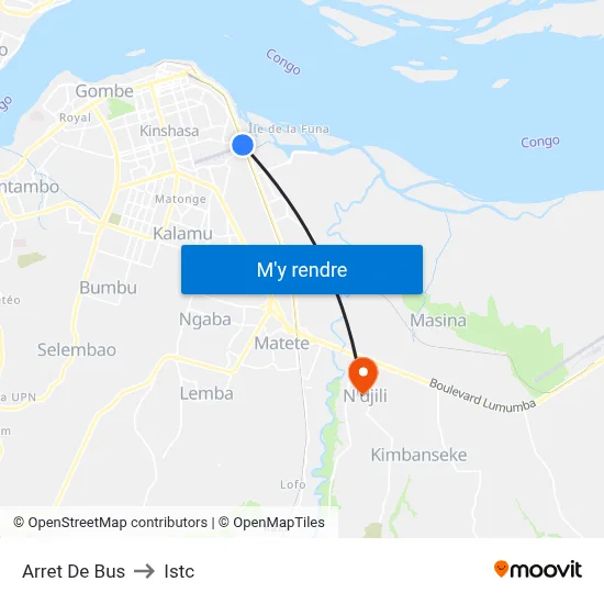 Arret De Bus to Istc map