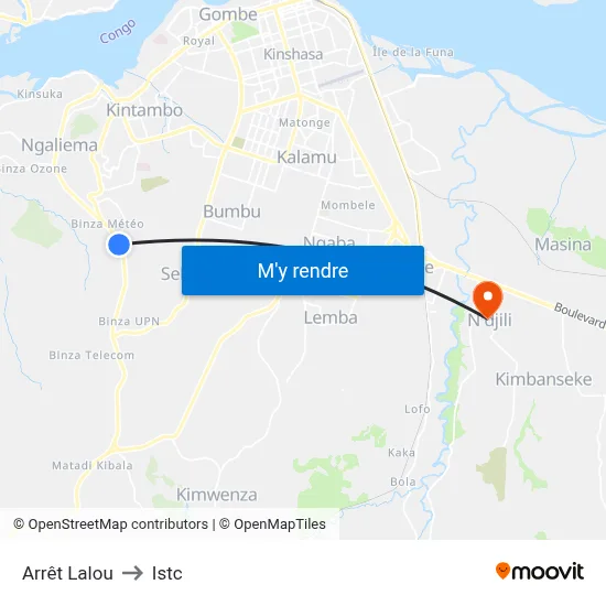 Arrêt Lalou to Istc map