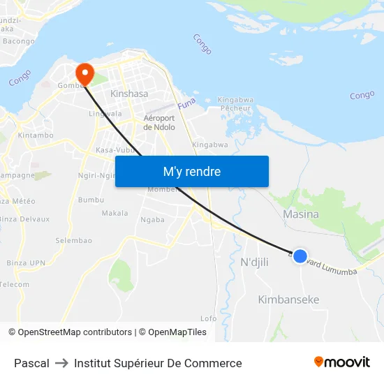 Pascal to Institut Supérieur De Commerce map