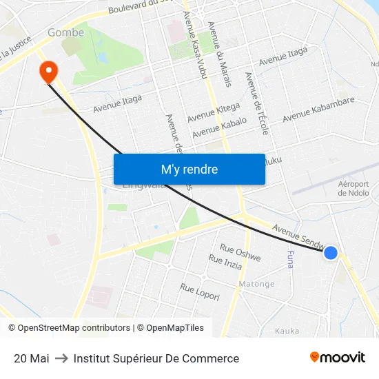 20 Mai to Institut Supérieur De Commerce map