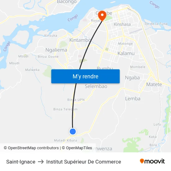 Saint-Ignace to Institut Supérieur De Commerce map