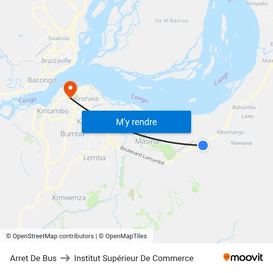 Arret De Bus to Institut Supérieur De Commerce map
