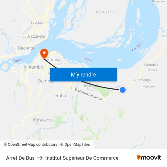 Arret De Bus to Institut Supérieur De Commerce map