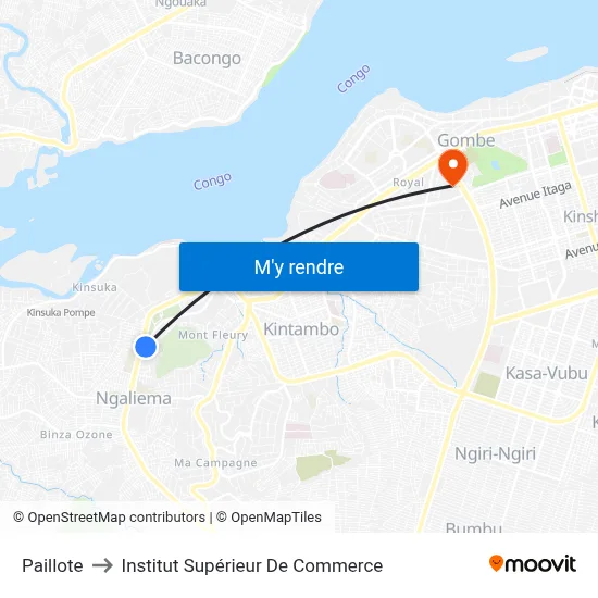 Paillote to Institut Supérieur De Commerce map