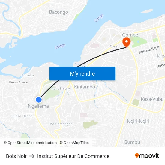 Bois Noir to Institut Supérieur De Commerce map