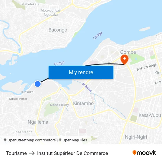 Tourisme to Institut Supérieur De Commerce map