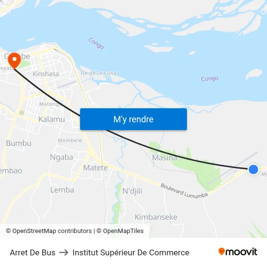 Arret De Bus to Institut Supérieur De Commerce map