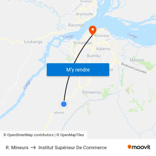 R. Mineurs to Institut Supérieur De Commerce map