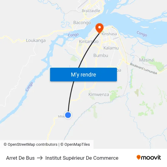 Arret De Bus to Institut Supérieur De Commerce map