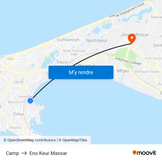 Camp to Eno Keur Massar map
