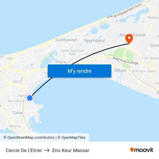 Cercle De L'Etrier to Eno Keur Massar map