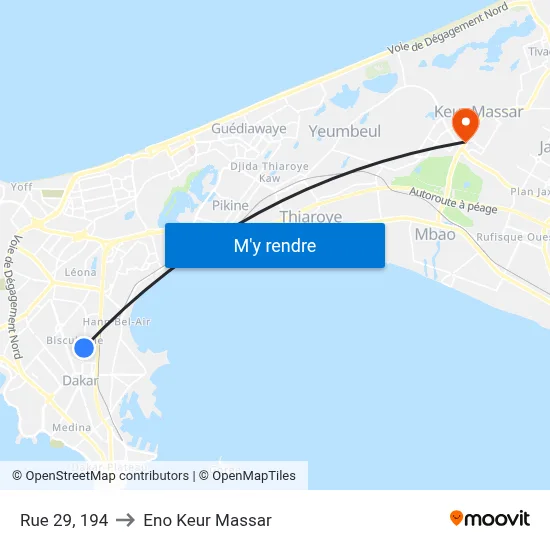 Rue 29, 194 to Eno Keur Massar map