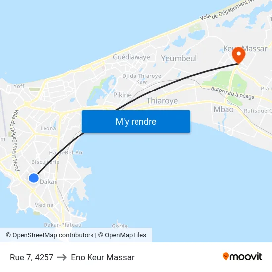 Rue 7, 4257 to Eno Keur Massar map
