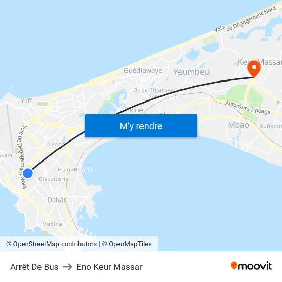 Arrêt De Bus to Eno Keur Massar map