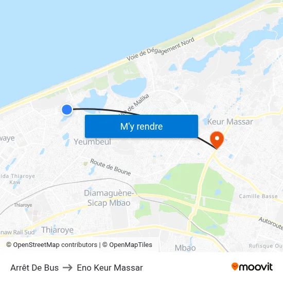 Arrêt De Bus to Eno Keur Massar map