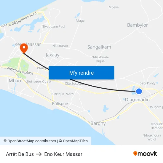 Arrêt De Bus to Eno Keur Massar map