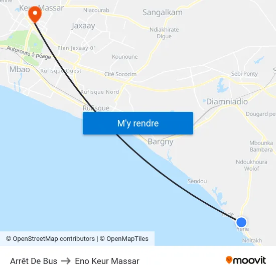 Arrêt De Bus to Eno Keur Massar map