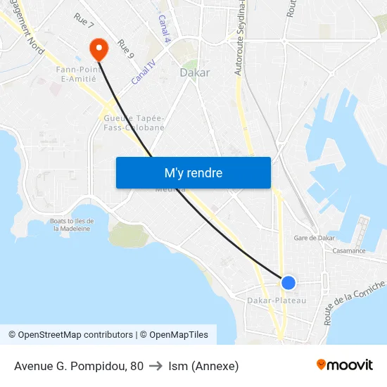 Avenue G. Pompidou, 80 to Ism (Annexe) map
