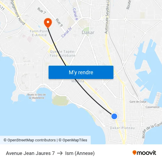 Avenue Jean Jaures 7 to Ism (Annexe) map