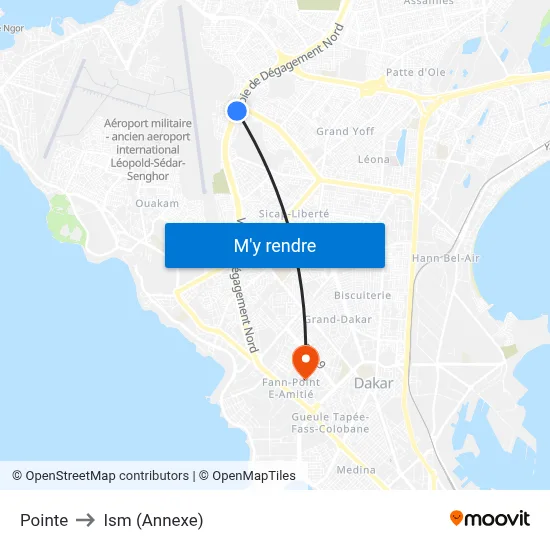 Pointe to Ism (Annexe) map