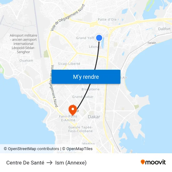 Centre De Santé to Ism (Annexe) map
