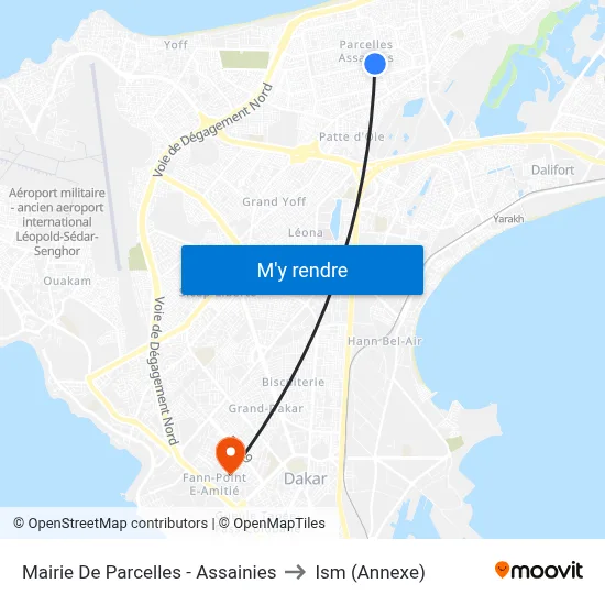 Mairie De Parcelles - Assainies to Ism (Annexe) map