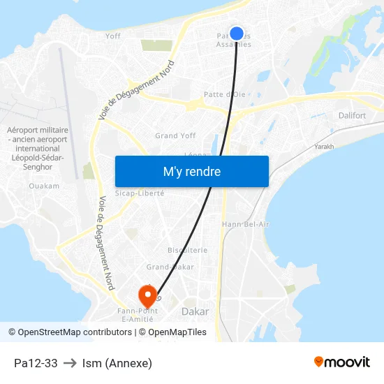 Pa12-33 to Ism (Annexe) map