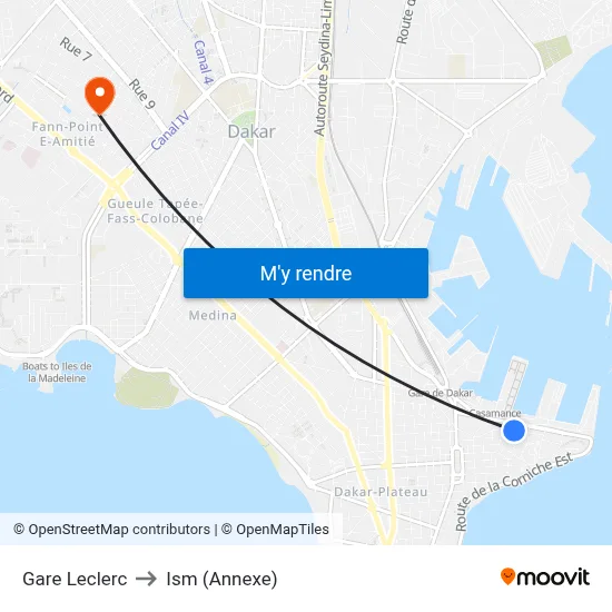 Gare Leclerc to Ism (Annexe) map