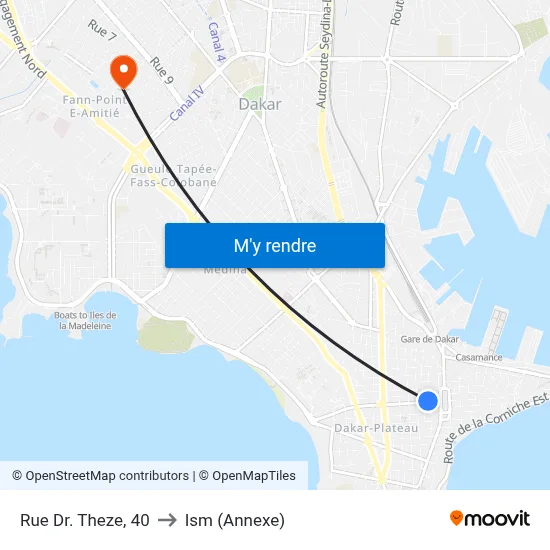 Rue Dr. Theze, 40 to Ism (Annexe) map
