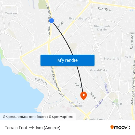Terrain Foot to Ism (Annexe) map