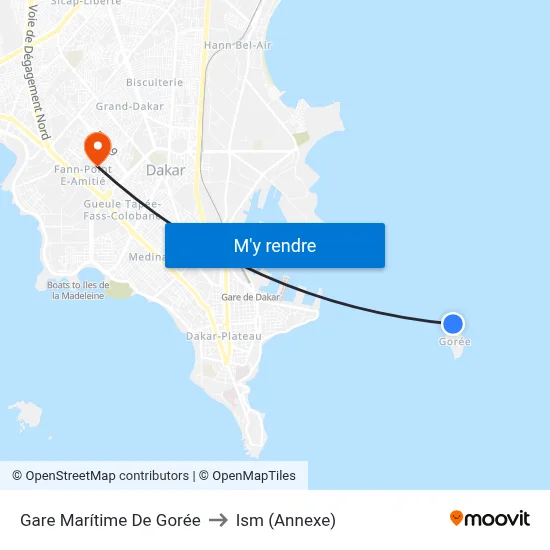 Gare Marítime De Gorée to Ism (Annexe) map