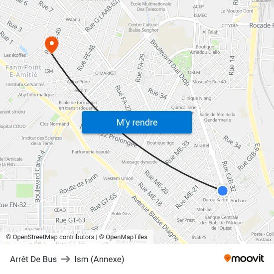 Arrêt De Bus to Ism (Annexe) map