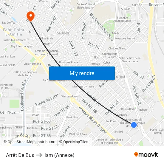 Arrêt De Bus to Ism (Annexe) map