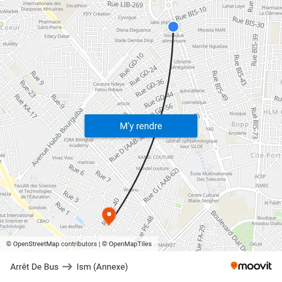 Arrêt De Bus to Ism (Annexe) map