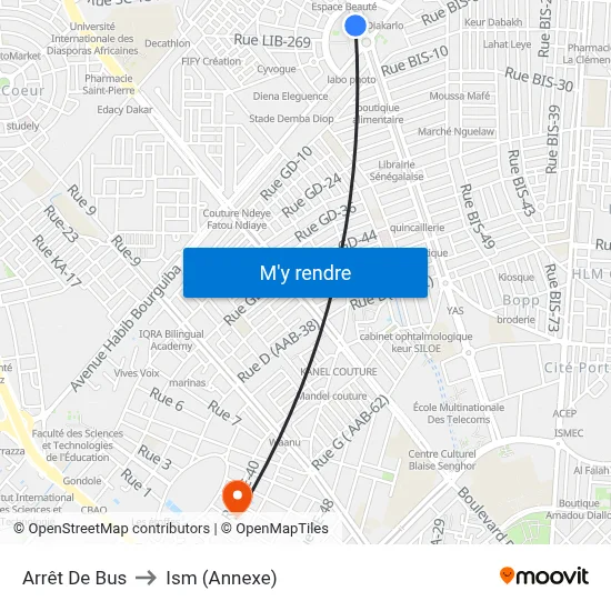 Arrêt De Bus to Ism (Annexe) map
