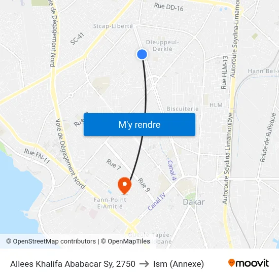 Allees Khalifa Ababacar Sy, 2750 to Ism (Annexe) map