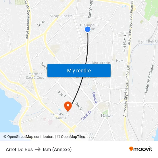 Arrêt De Bus to Ism (Annexe) map