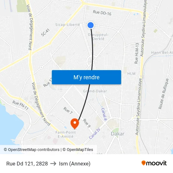 Rue Dd 121, 2828 to Ism (Annexe) map