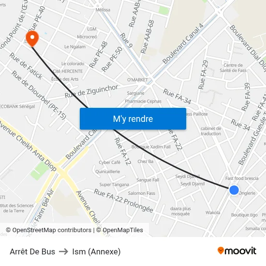 Arrêt De Bus to Ism (Annexe) map