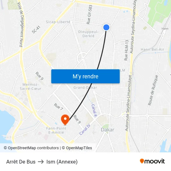 Arrêt De Bus to Ism (Annexe) map