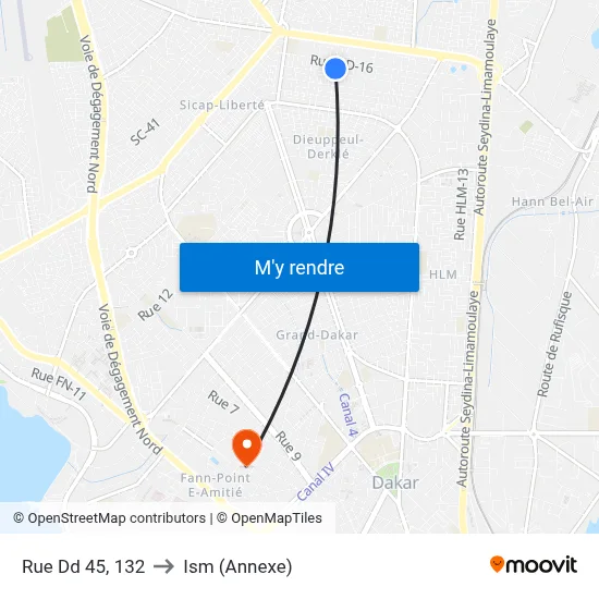 Rue Dd 45, 132 to Ism (Annexe) map