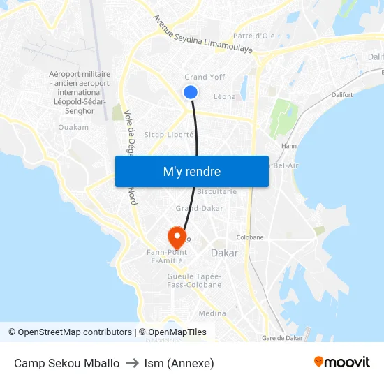 Camp Sekou Mballo to Ism (Annexe) map