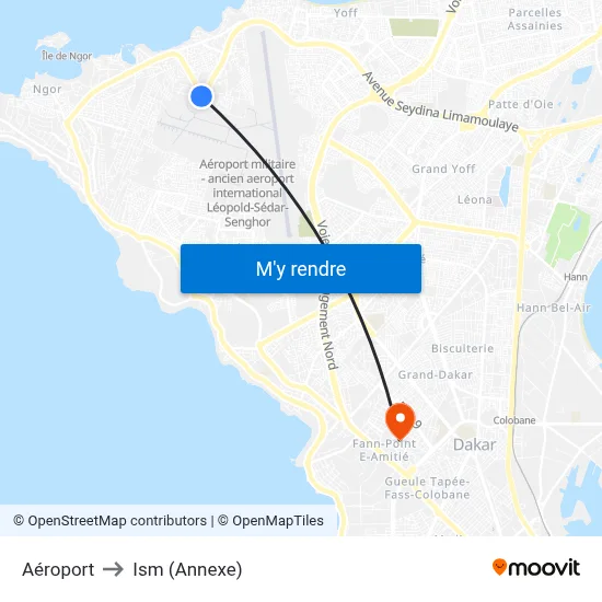Aéroport to Ism (Annexe) map