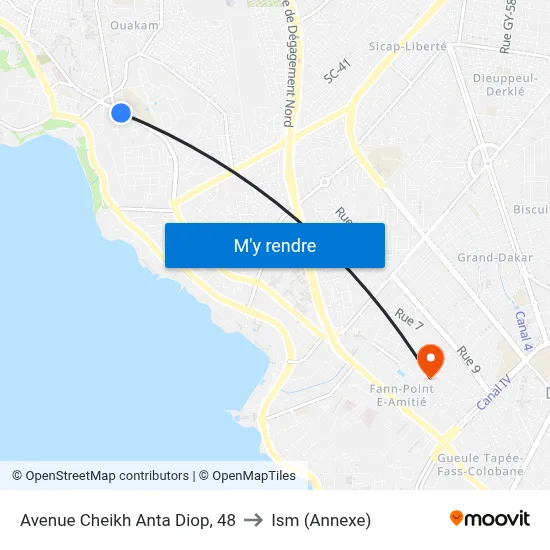 Avenue Cheikh Anta Diop, 48 to Ism (Annexe) map