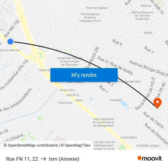 Rue FN 11, 22 to Ism (Annexe) map