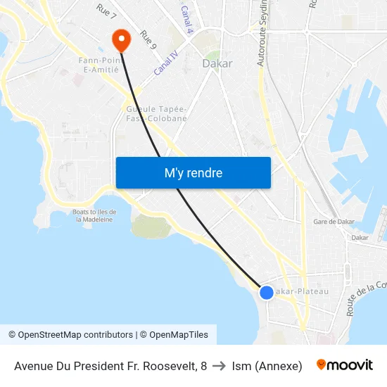 Avenue Du President Fr. Roosevelt, 8 to Ism (Annexe) map