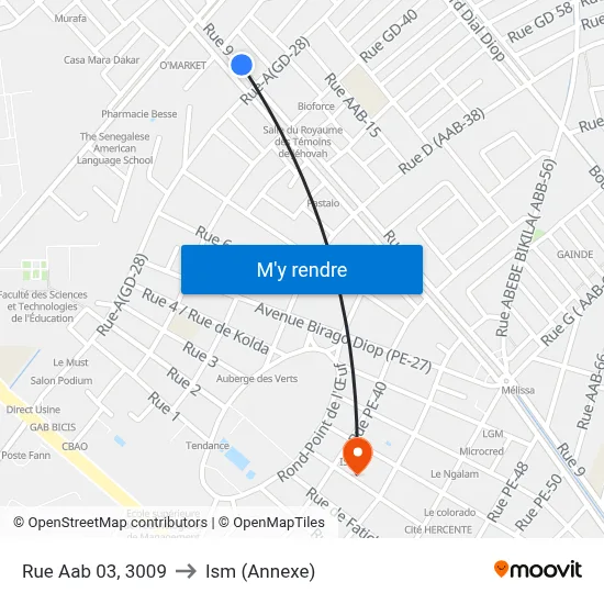 Rue Aab 03, 3009 to Ism (Annexe) map
