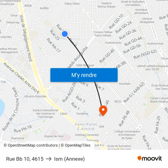 Rue Bb 10, 4615 to Ism (Annexe) map