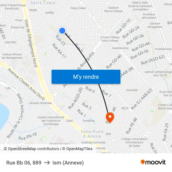 Rue Bb 06, 889 to Ism (Annexe) map