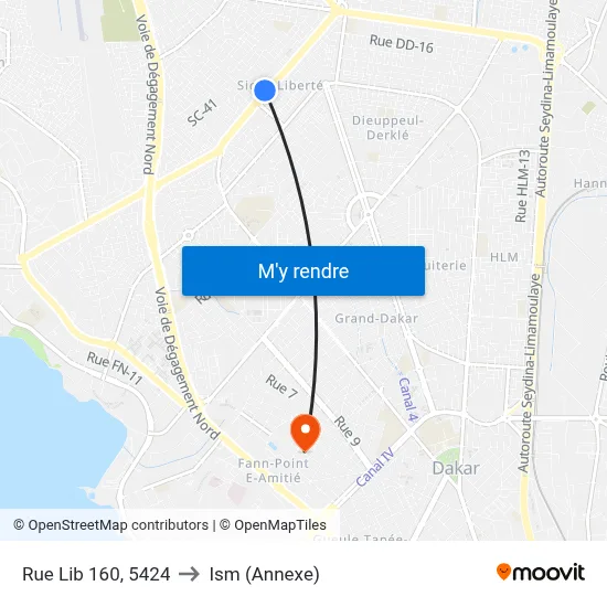 Rue Lib 160, 5424 to Ism (Annexe) map